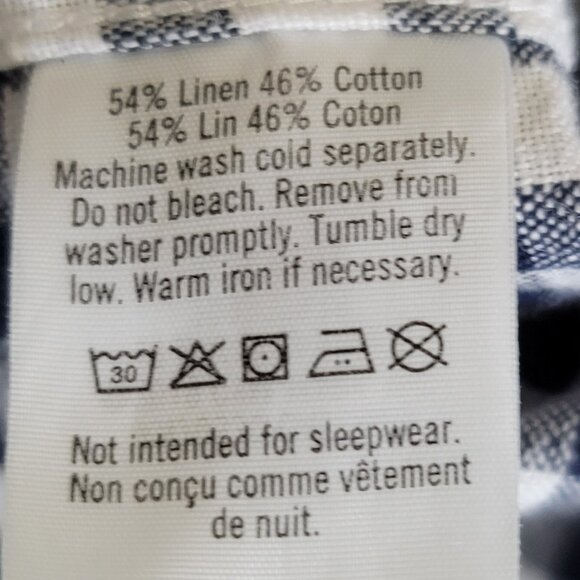 Janie & Jack Navy & White Button Down Shirt missing size tag Approx size 8 - Picture 8 of 9